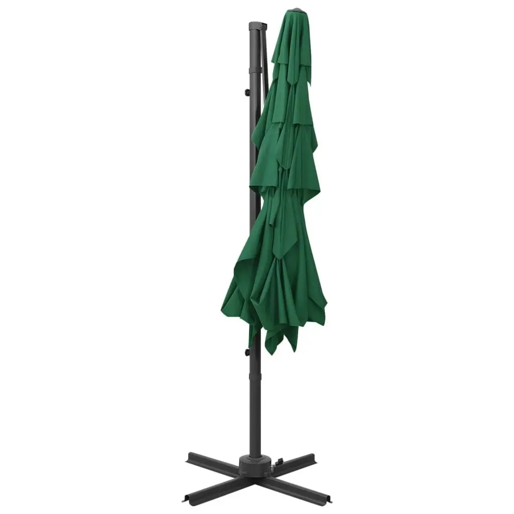 4-Tier Parasol with Aluminium Pole Green 250x250 cm 313821