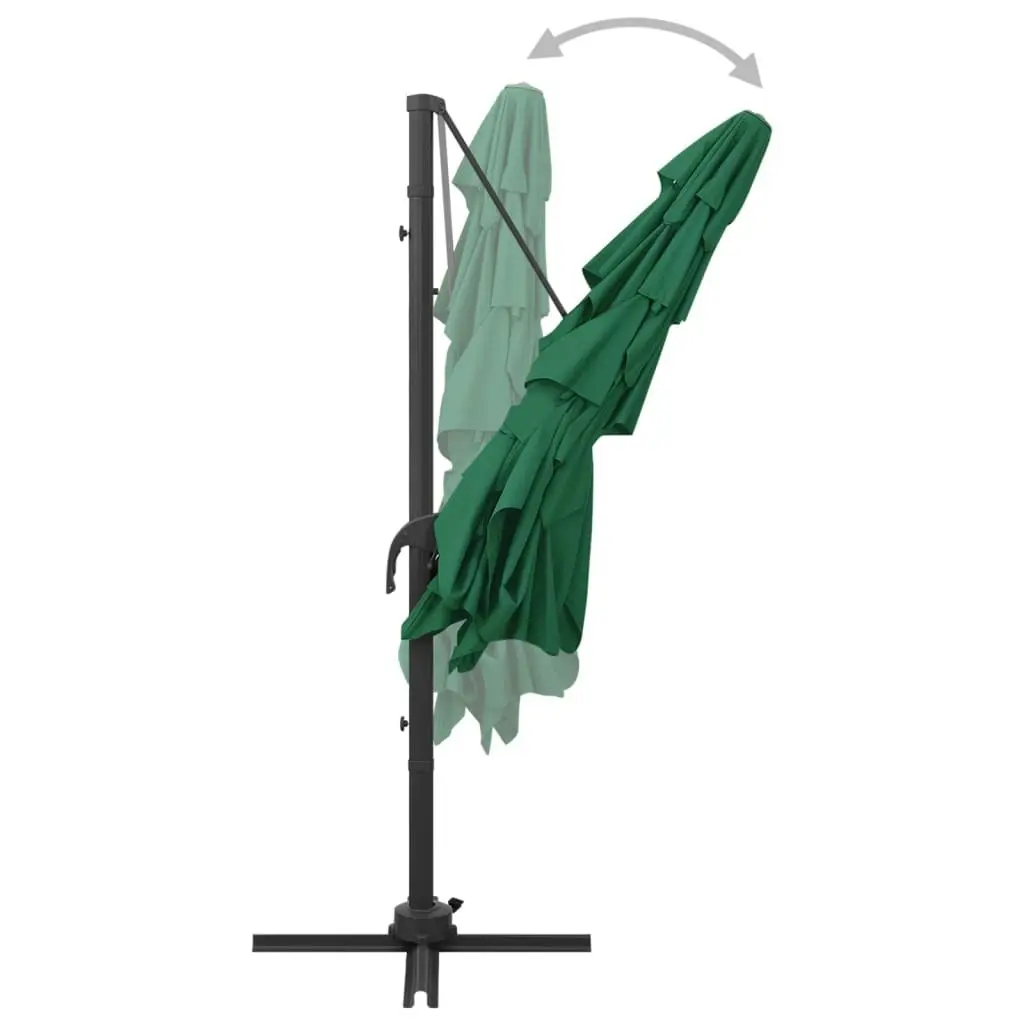 4-Tier Parasol with Aluminium Pole Green 250x250 cm 313821