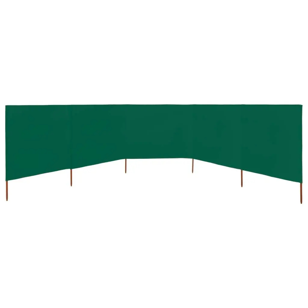 5-panel Wind Screen Fabric 600x80 cm Green 47155