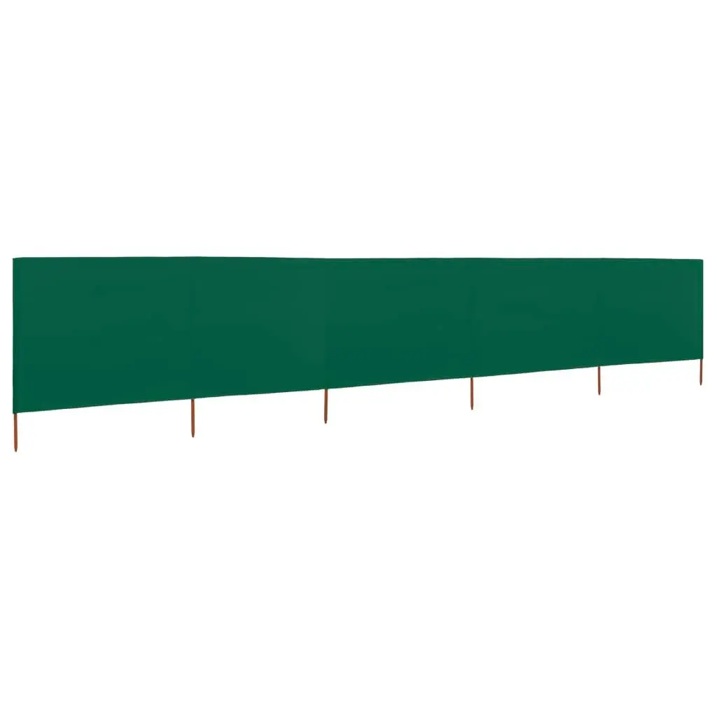 5-panel Wind Screen Fabric 600x80 cm Green 47155