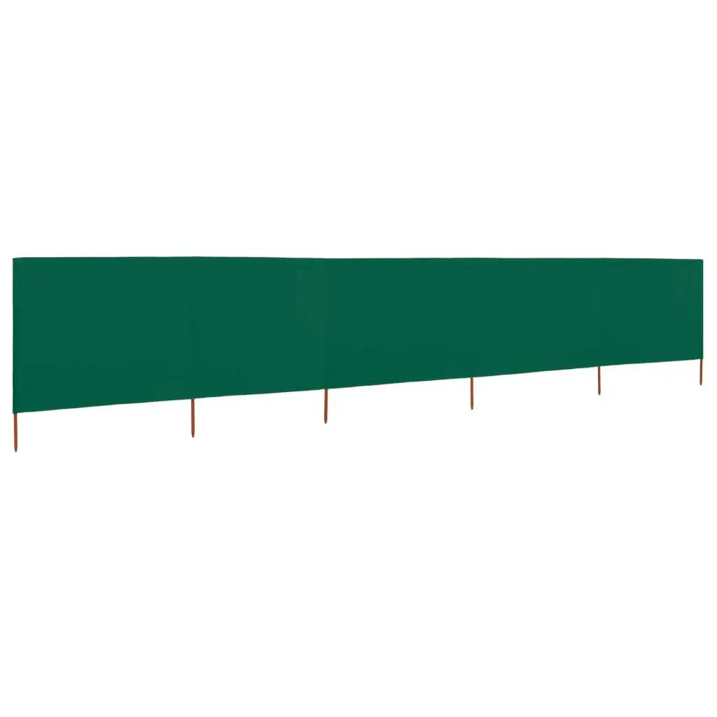 5-panel Wind Screen Fabric 600x120 cm Green 47161