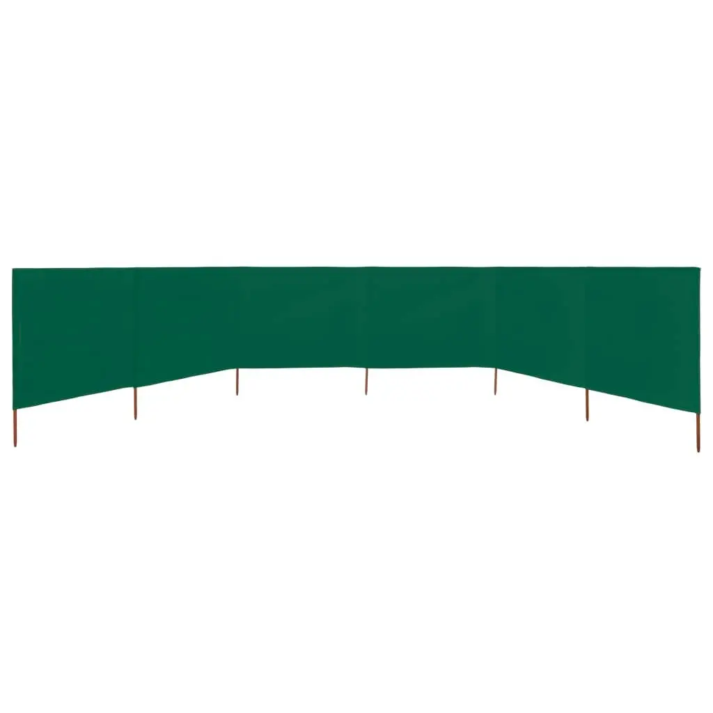 6-panel Wind Screen Fabric 800x160 cm Green 47181