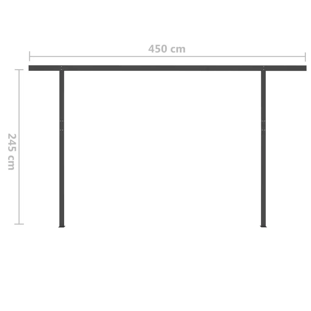 Automatic Retractable Awning with Posts 4x3 m Anthracite 3095839