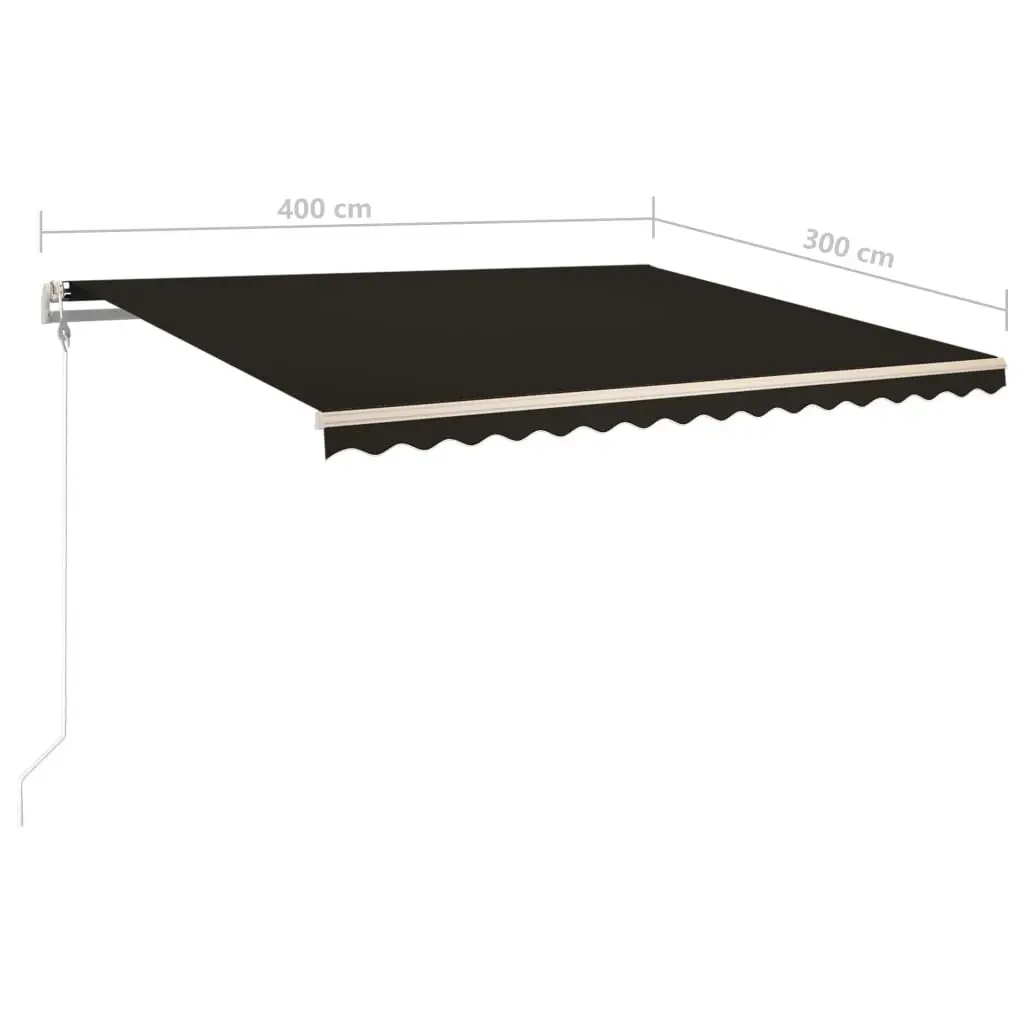 Automatic Retractable Awning 400x300 cm Anthracite 3095756