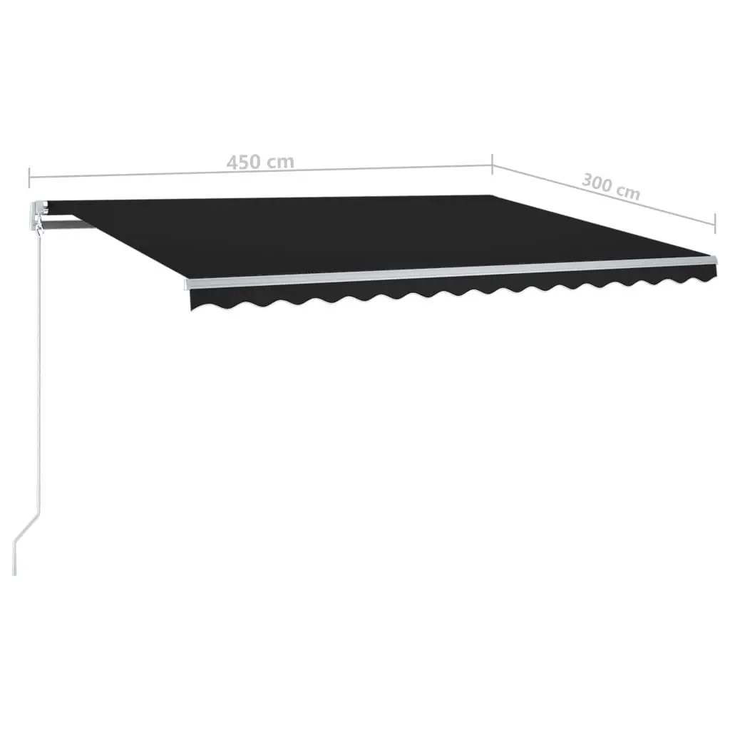 Automatic Retractable Awning 450x300 cm Anthracite 3095757