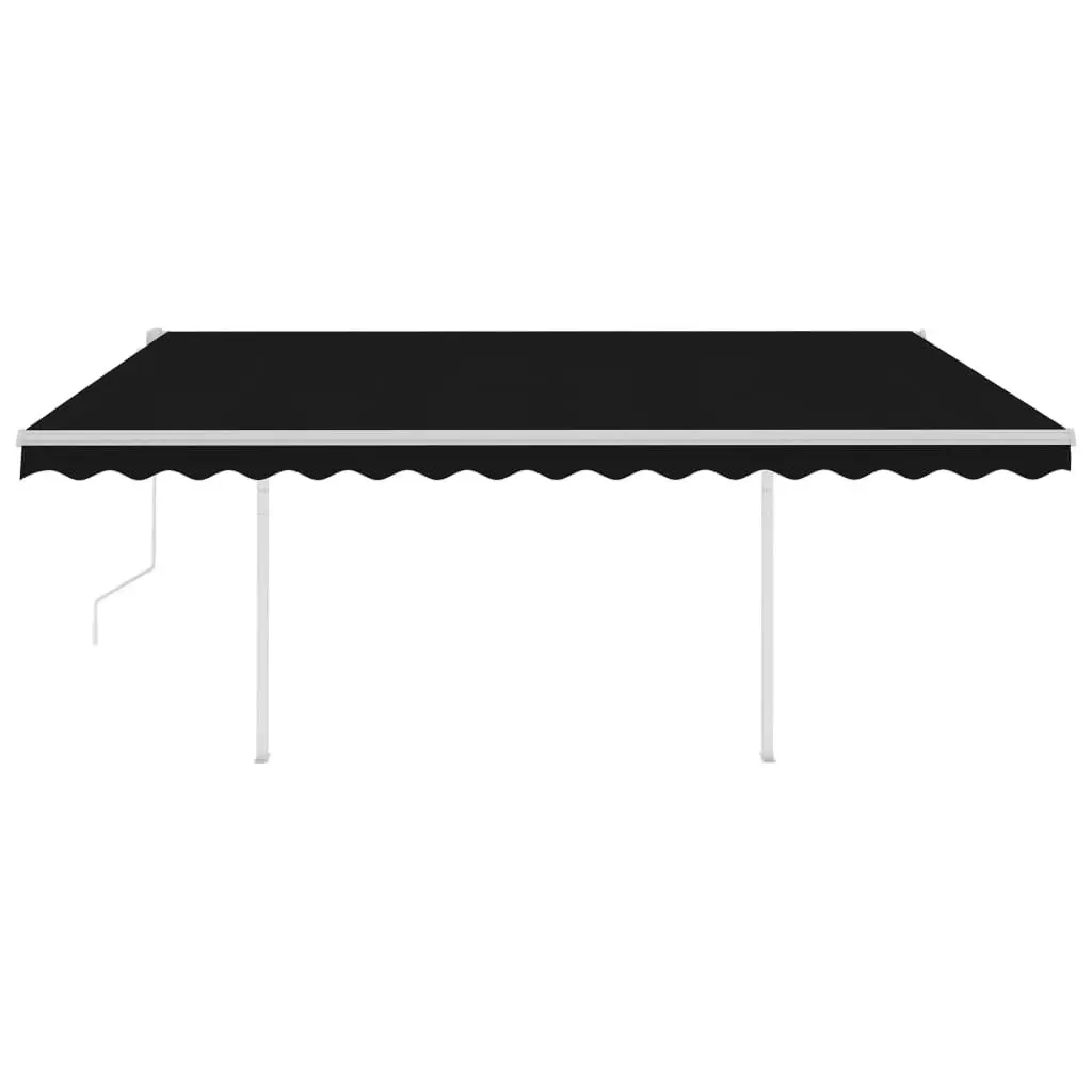 Automatic Retractable Awning with Posts 4x3 m Anthracite 3095809