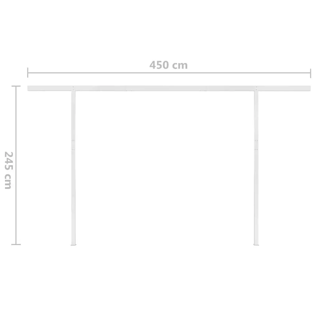 Automatic Retractable Awning with Posts 4x3 m Anthracite 3095809