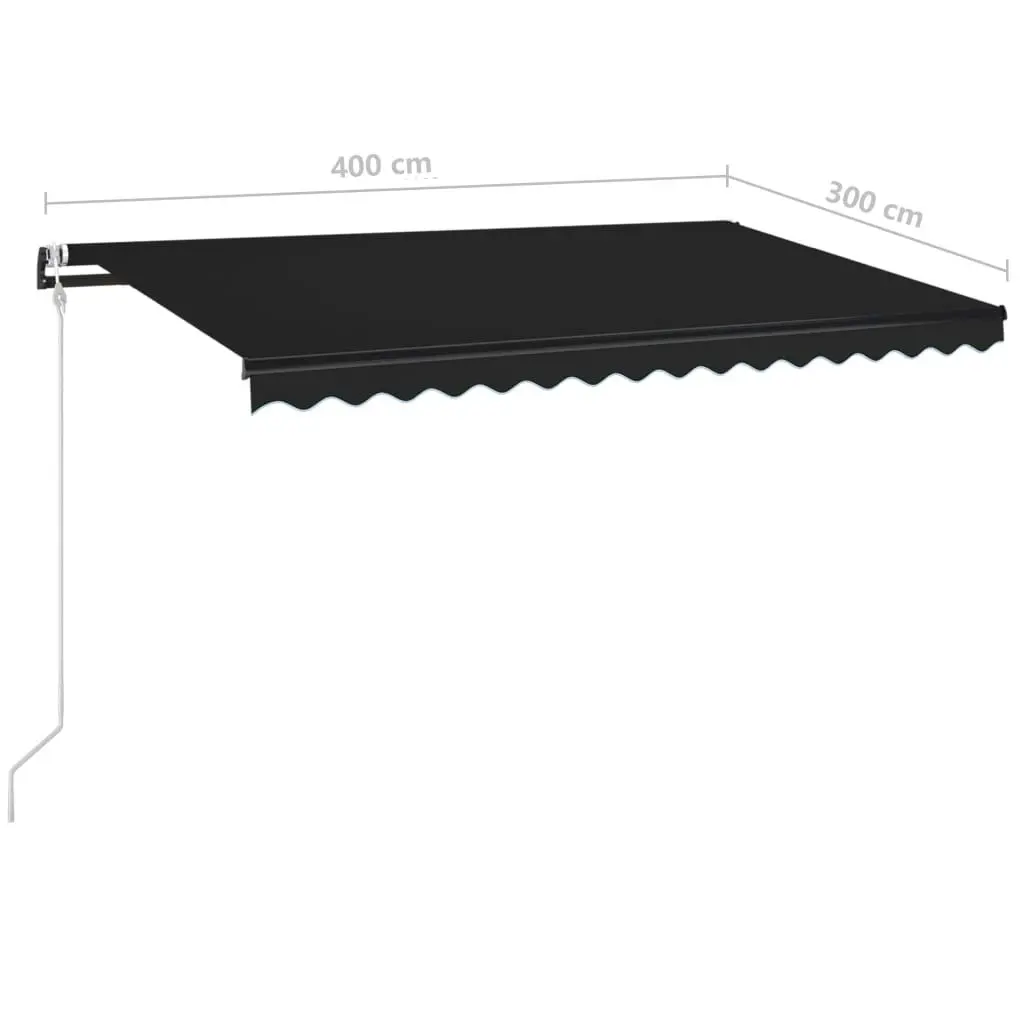 Automatic Retractable Awning 400x300 cm Anthracite 3095771