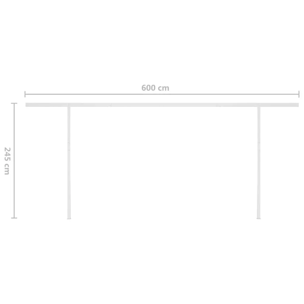 Automatic Retractable Awning with Posts 6x3 m Anthracite 3095821