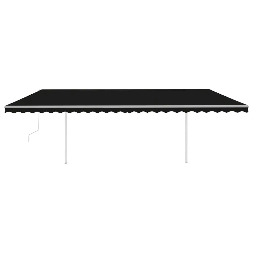 Automatic Retractable Awning with Posts 6x3 m Anthracite 3095821