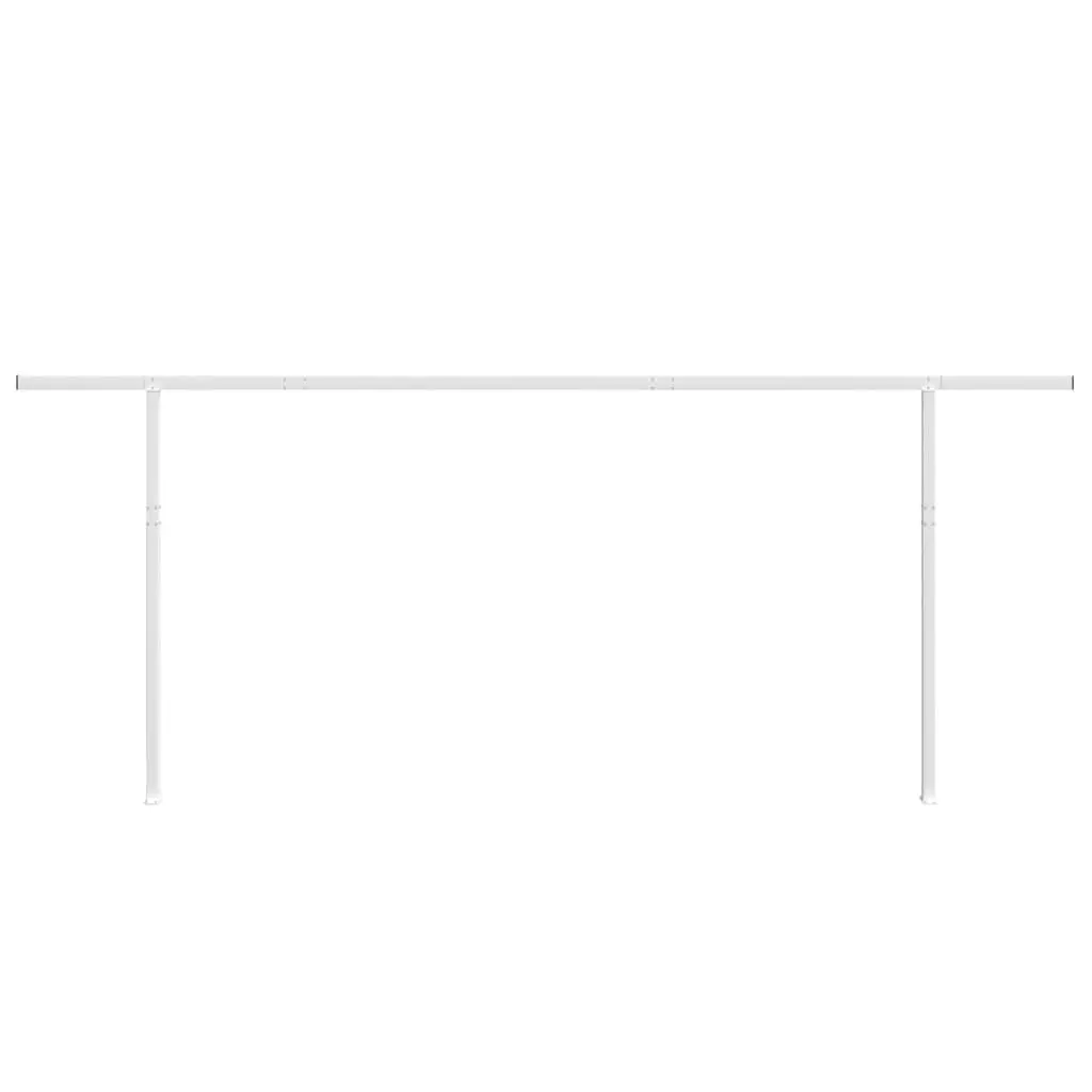 Awning Post Set White 600x245 cm Iron 315095