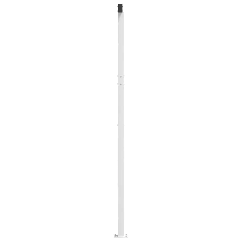 Awning Post Set White 600x245 cm Iron 315095