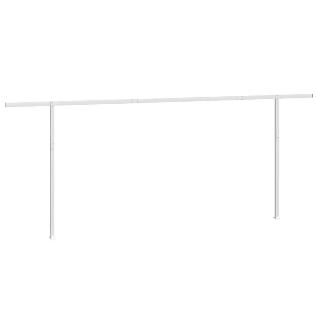 Awning Post Set White 600x245 cm Iron 315095