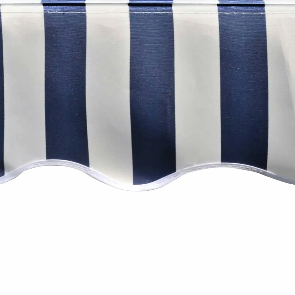 Awning Top Sunshade Canvas Blue & White 4 x 3 m (Frame Not Included) 141011