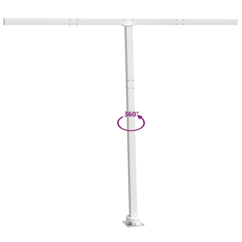 Awning Post Set White 300x245 cm Iron 315090