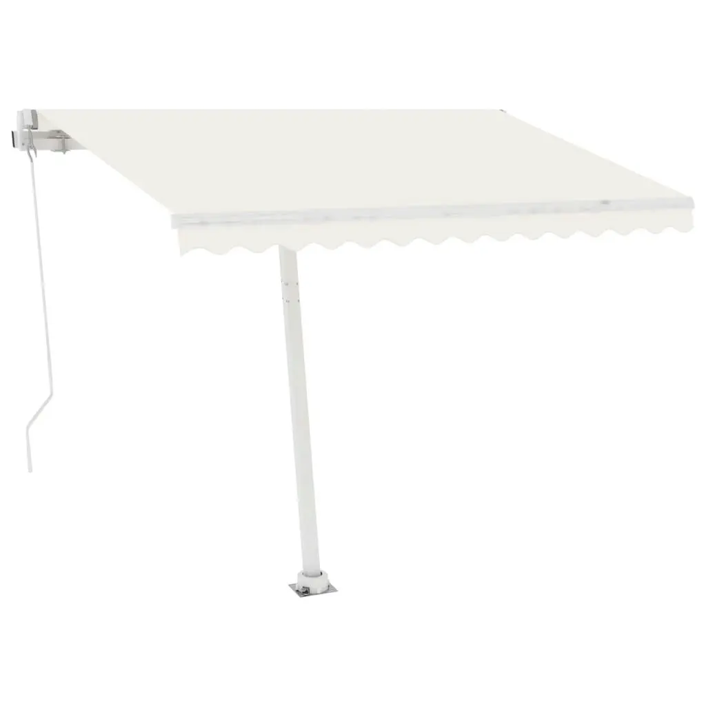 Awning Post Set White 300x245 cm Iron 315090