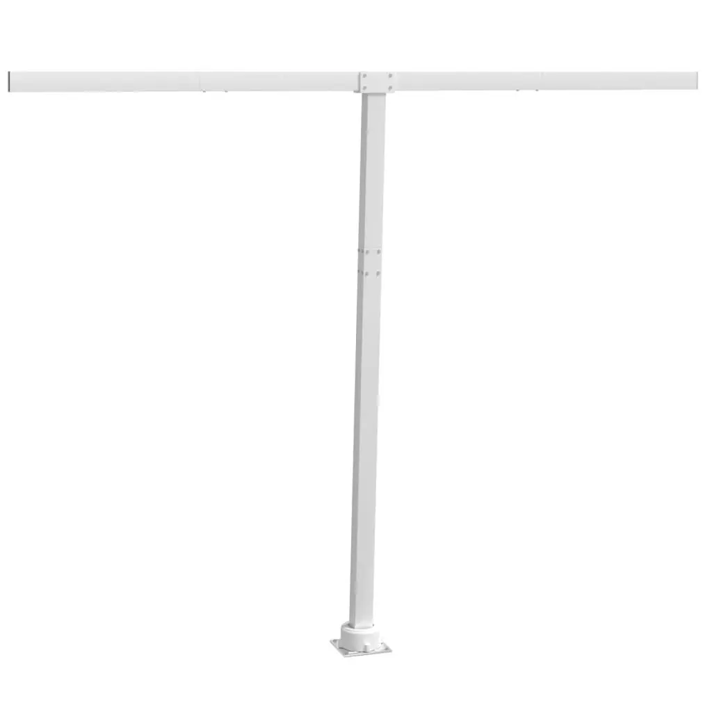 Awning Post Set White 300x245 cm Iron 315090