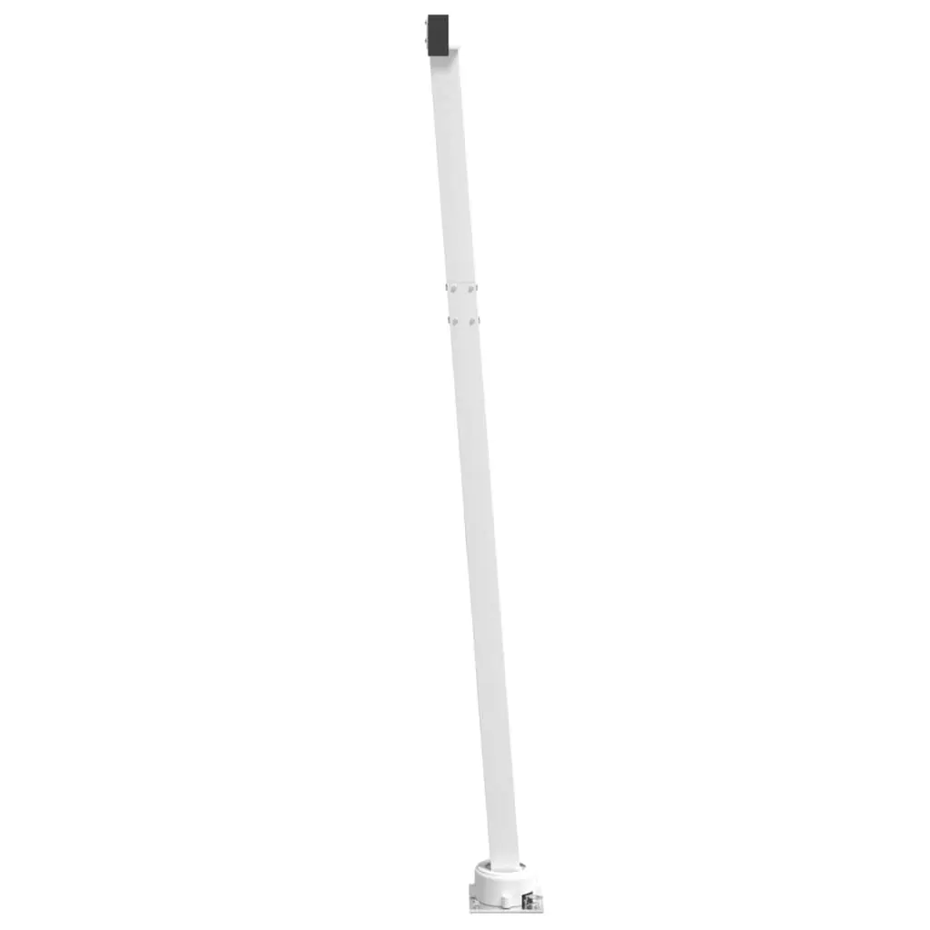 Awning Post Set White 450x245 cm Iron 315091