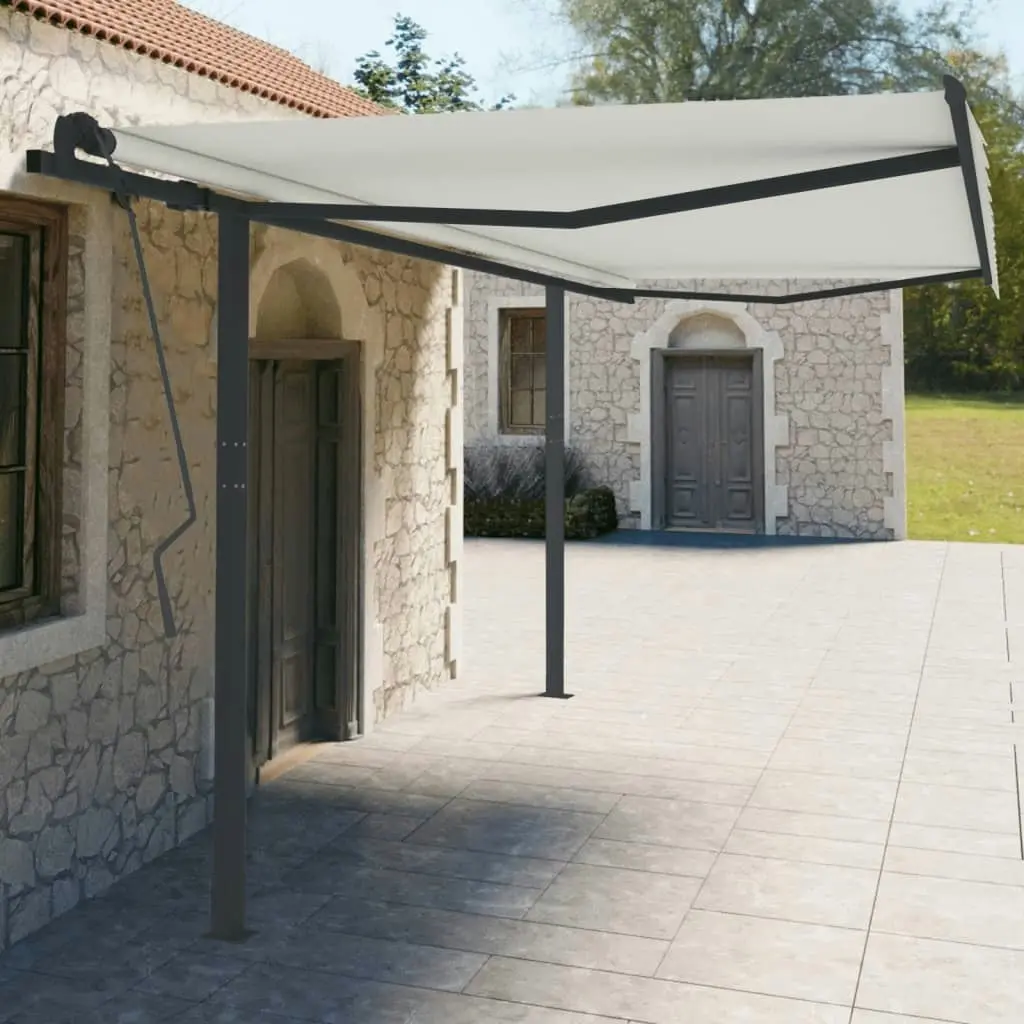 Awning Post Set Anthracite 450x245 cm Iron 315100