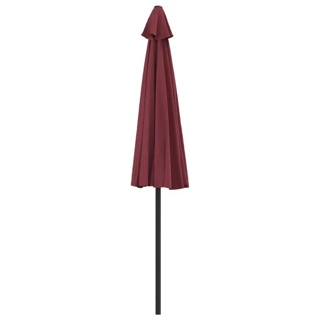 Balcony Parasol with Aluminium Pole Bordeaux Red 270x144x222 cm Half 312498