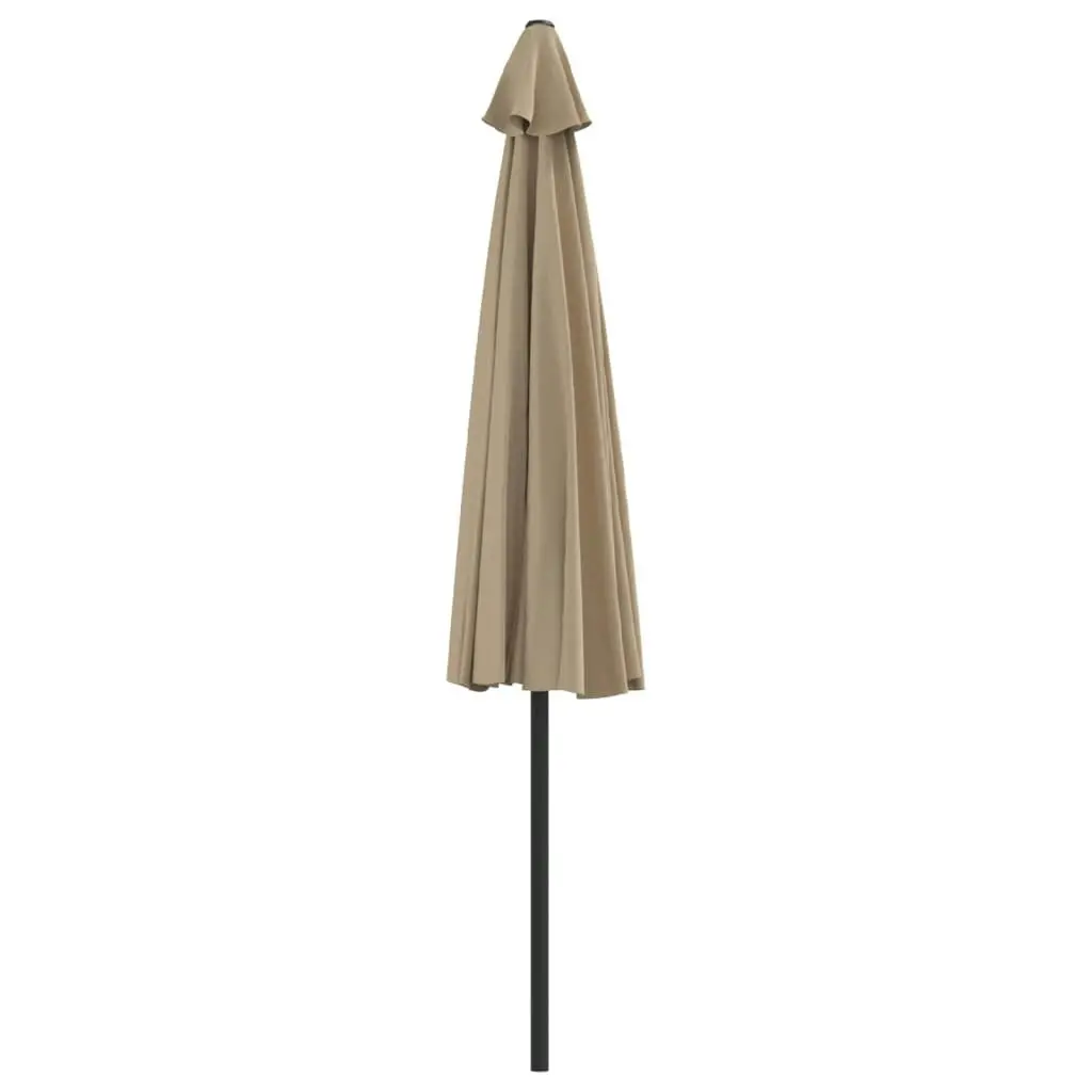 Balcony Parasol with Aluminium Pole Taupe 300x155 cm Half 44594