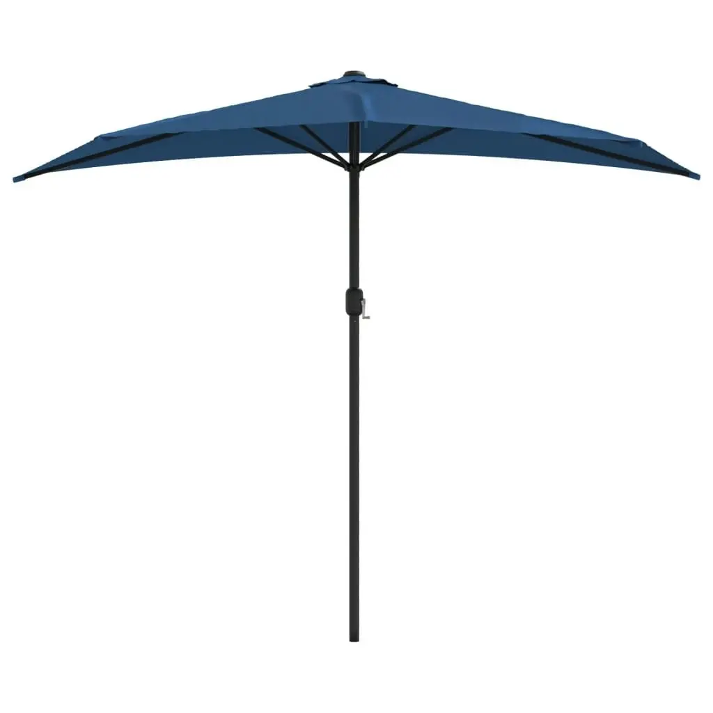 Balcony Parasol with Aluminium Pole Blue 270x144x222 cm Half 312501