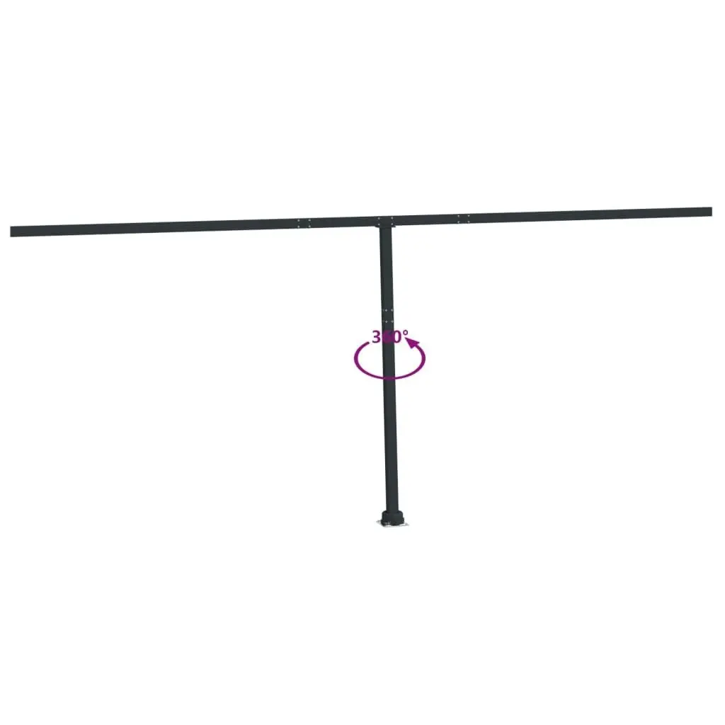 Awning Post Set Anthracite 600x245 cm Iron 315098