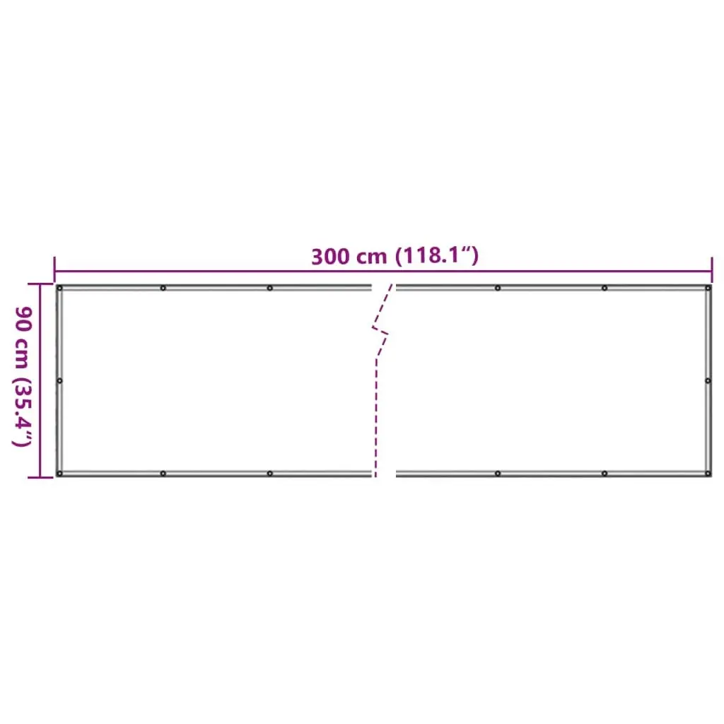 Balcony Screen Beige 90x300 cm Oxford Fabric 134940