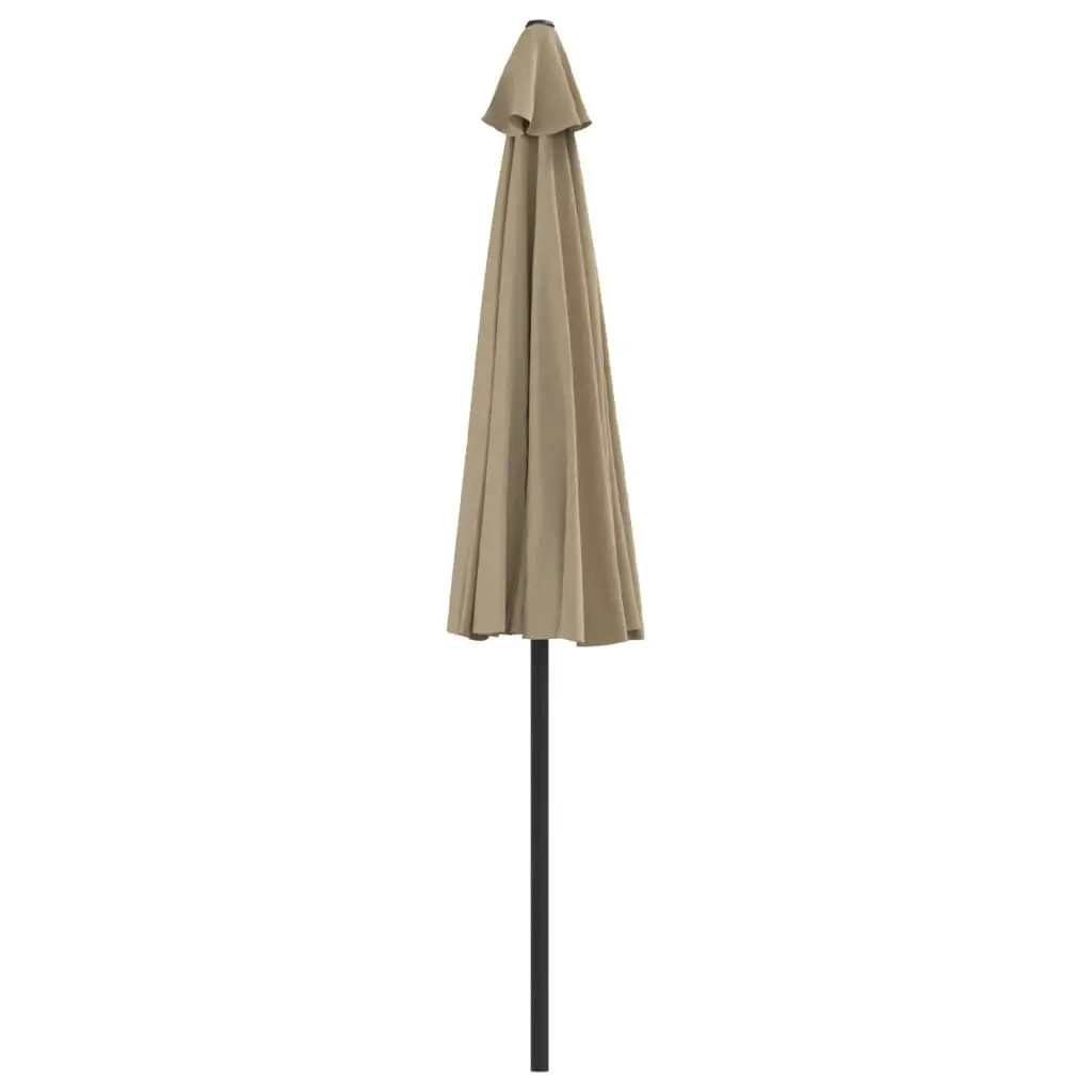 Balcony Parasol with Aluminium Pole Taupe 270x144 cm Half 44590