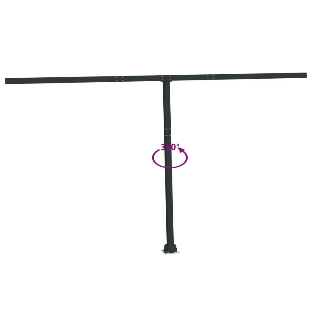 Awning Post Set Anthracite 450x245 cm Iron 315097