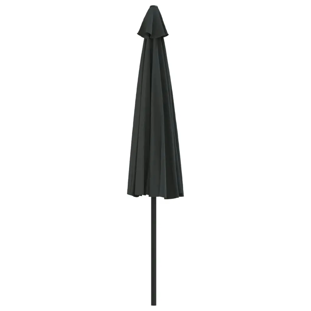 Balcony Parasol with Aluminium Pole Black 300x155x223 cm Half 312504