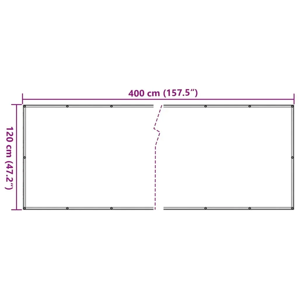 Balcony Screen Beige 120x400 cm Oxford Fabric 134945