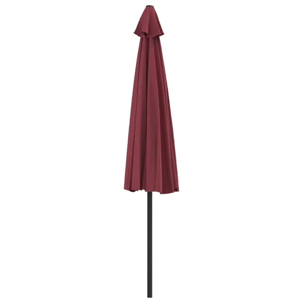 Balcony Parasol with Aluminium Pole Bordeaux Red 300x155x223 cm Half 312502