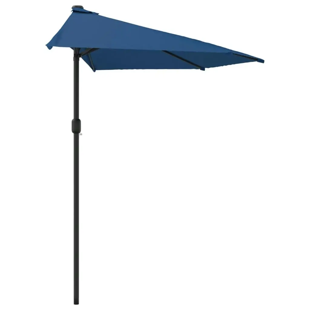 Balcony Parasol with Aluminium Pole Blue 300x155x223 cm Half 312505