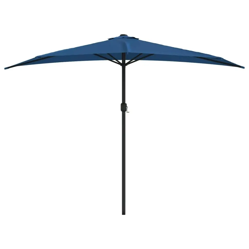 Balcony Parasol with Aluminium Pole Blue 300x155x223 cm Half 312505