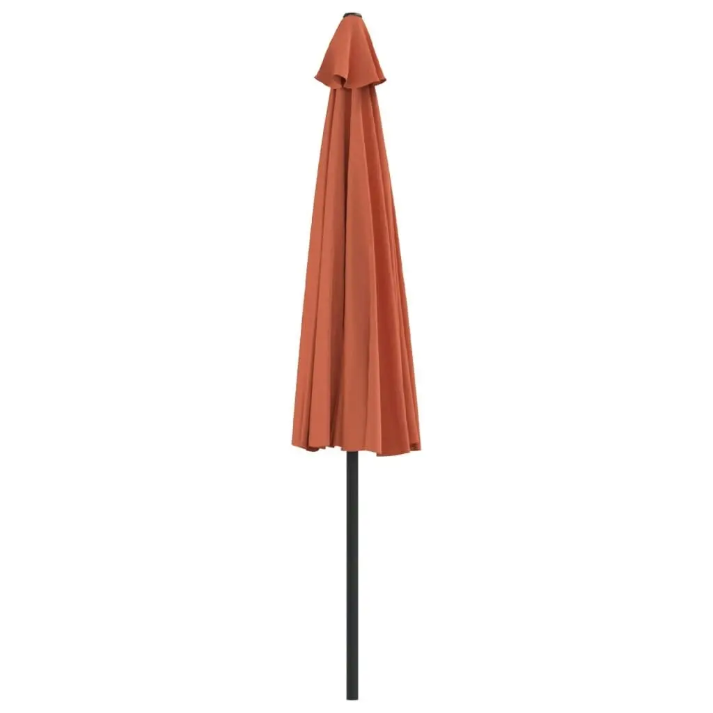 Balcony Parasol with Aluminium Pole Terracotta 300x155x223 cm Half 312503