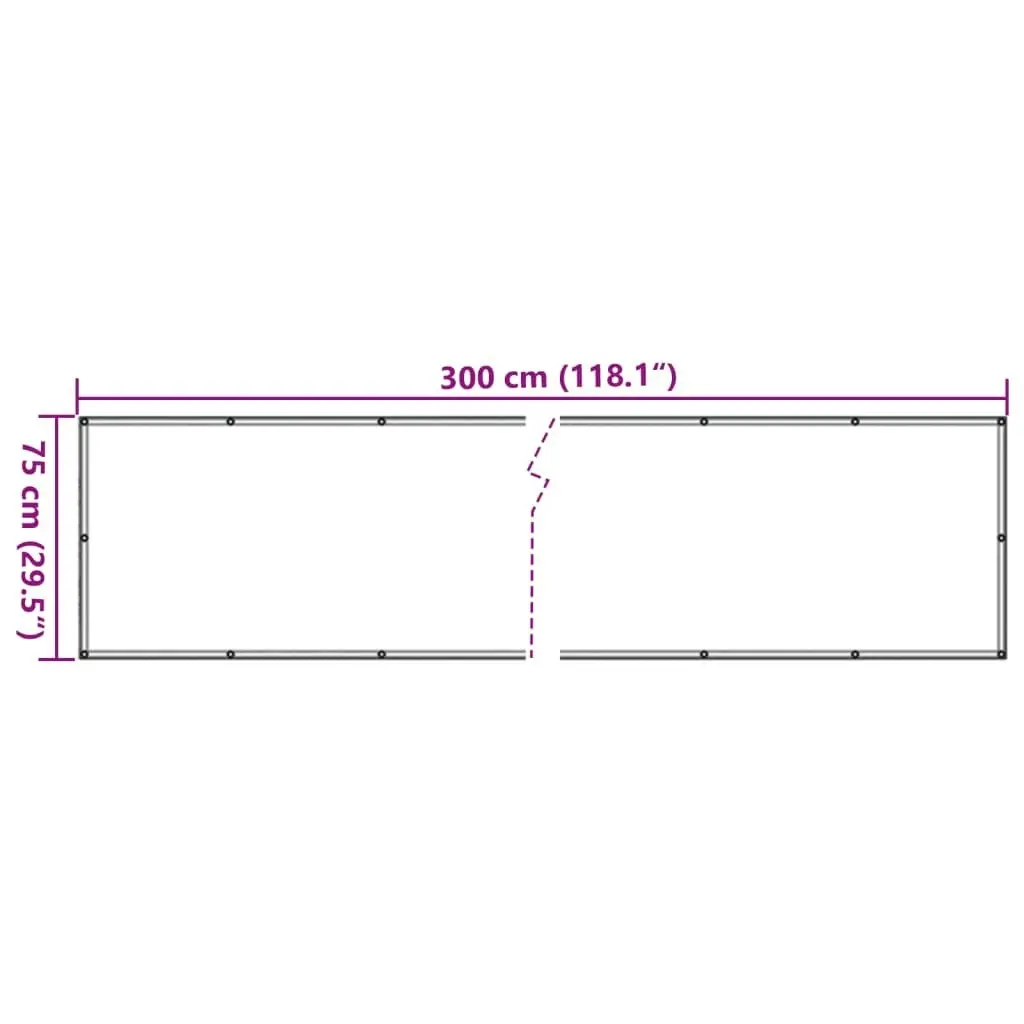 Balcony Screen Beige 75x300 cm Oxford Fabric 134936