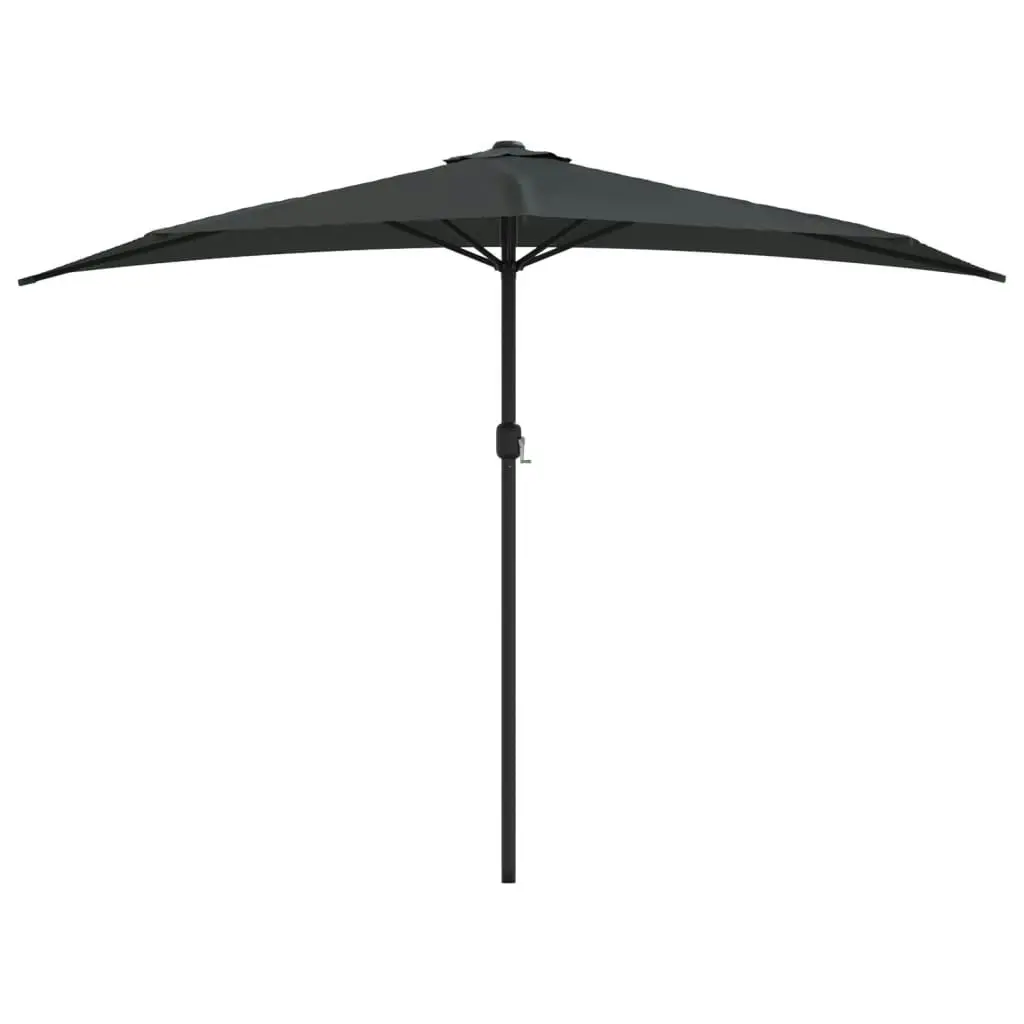 Balcony Parasol with Aluminium Pole Anthracite 300x155 cm Half 44593