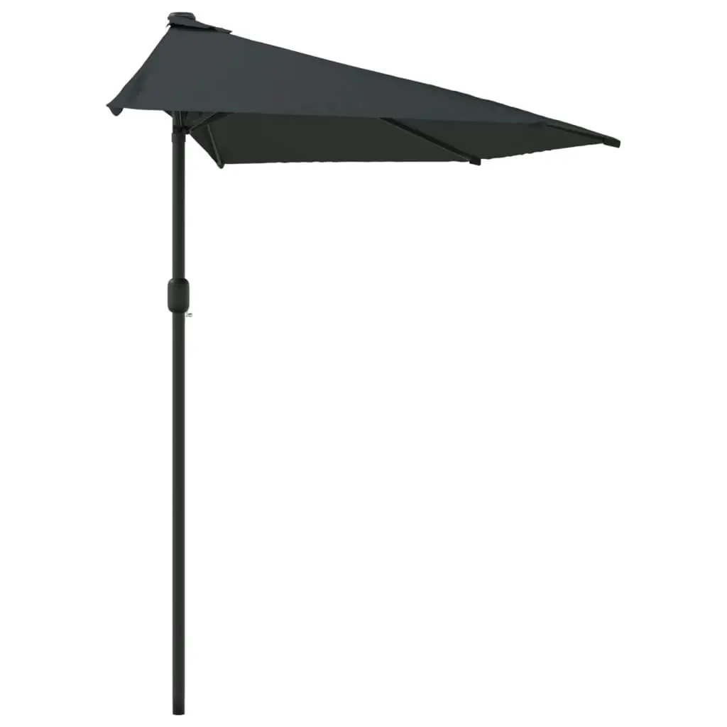 Balcony Parasol with Aluminium Pole Anthracite 300x155 cm Half 44593