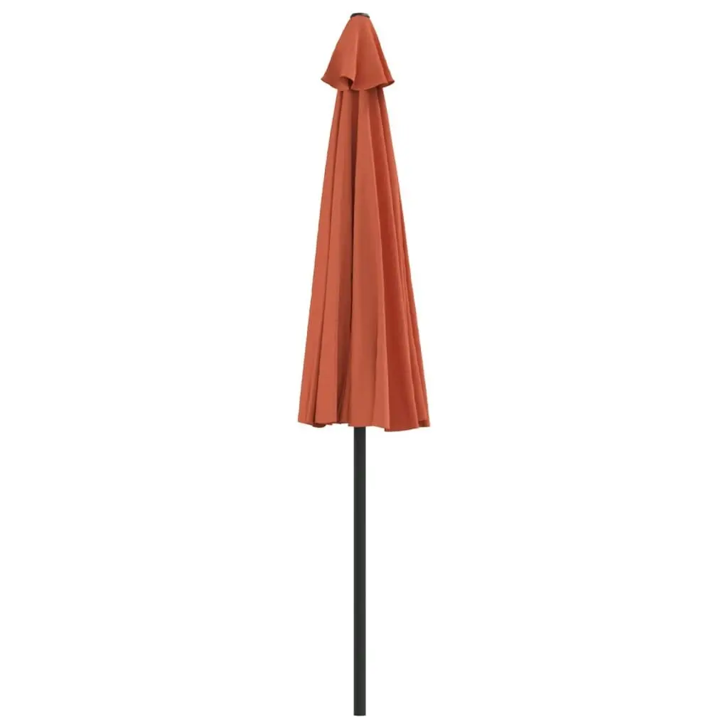 Balcony Parasol with Aluminium Pole Terracotta 270x144x222 cm Half 312499