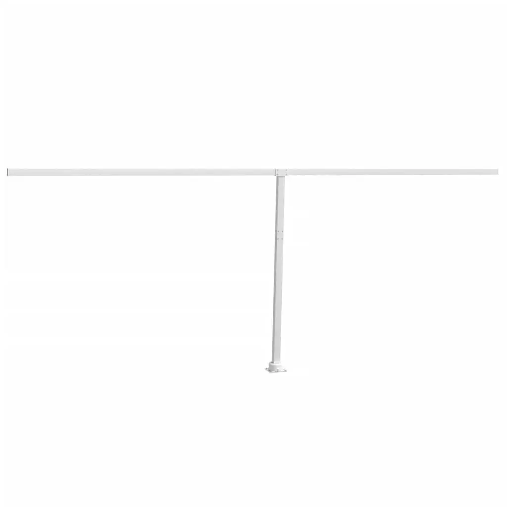 Awning Post Set White 600x245 cm Iron 315092