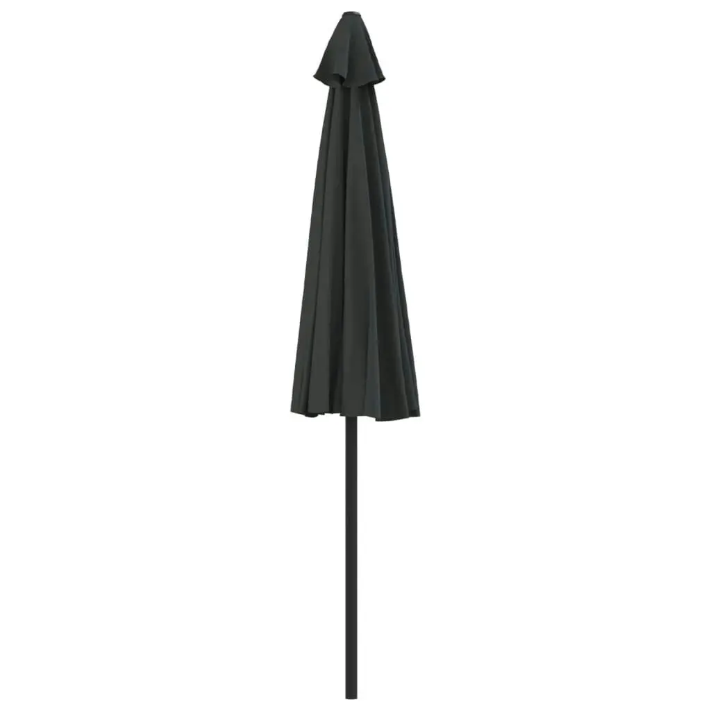 Balcony Parasol with Aluminium Pole Black 270x144x222 cm Half 312500