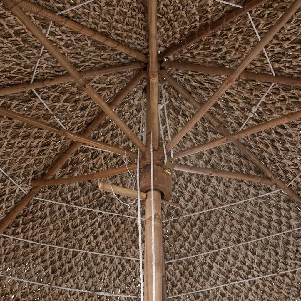 Bamboo Parasol with Banana Leaf Roof 210 cm 43160