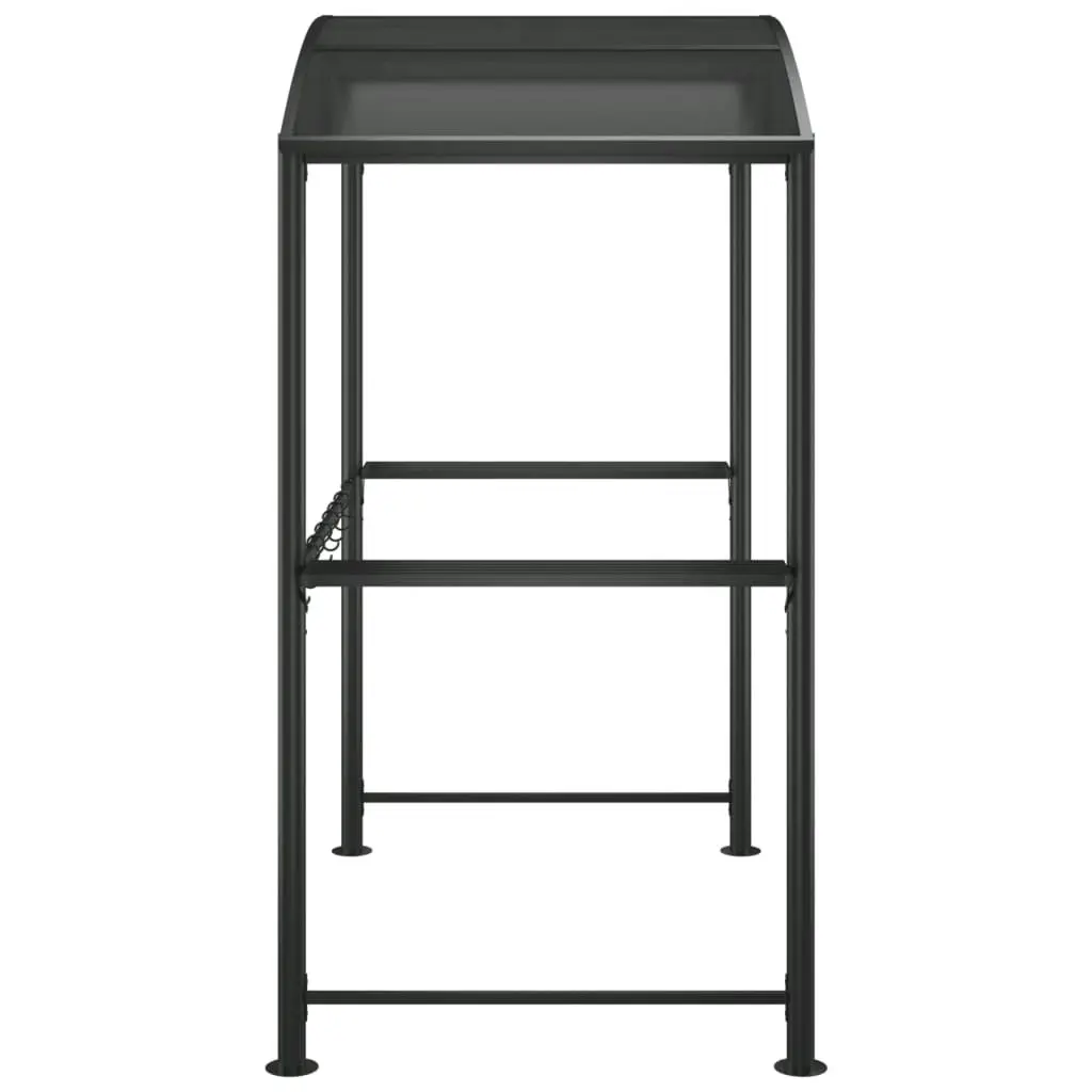 BBQ Gazebo with Side Shelves Anthracite 210x114x230 cm Steel 360139