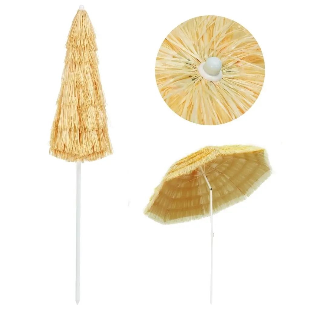 Beach Umbrella Natural 240 cm Hawaii Style 44548