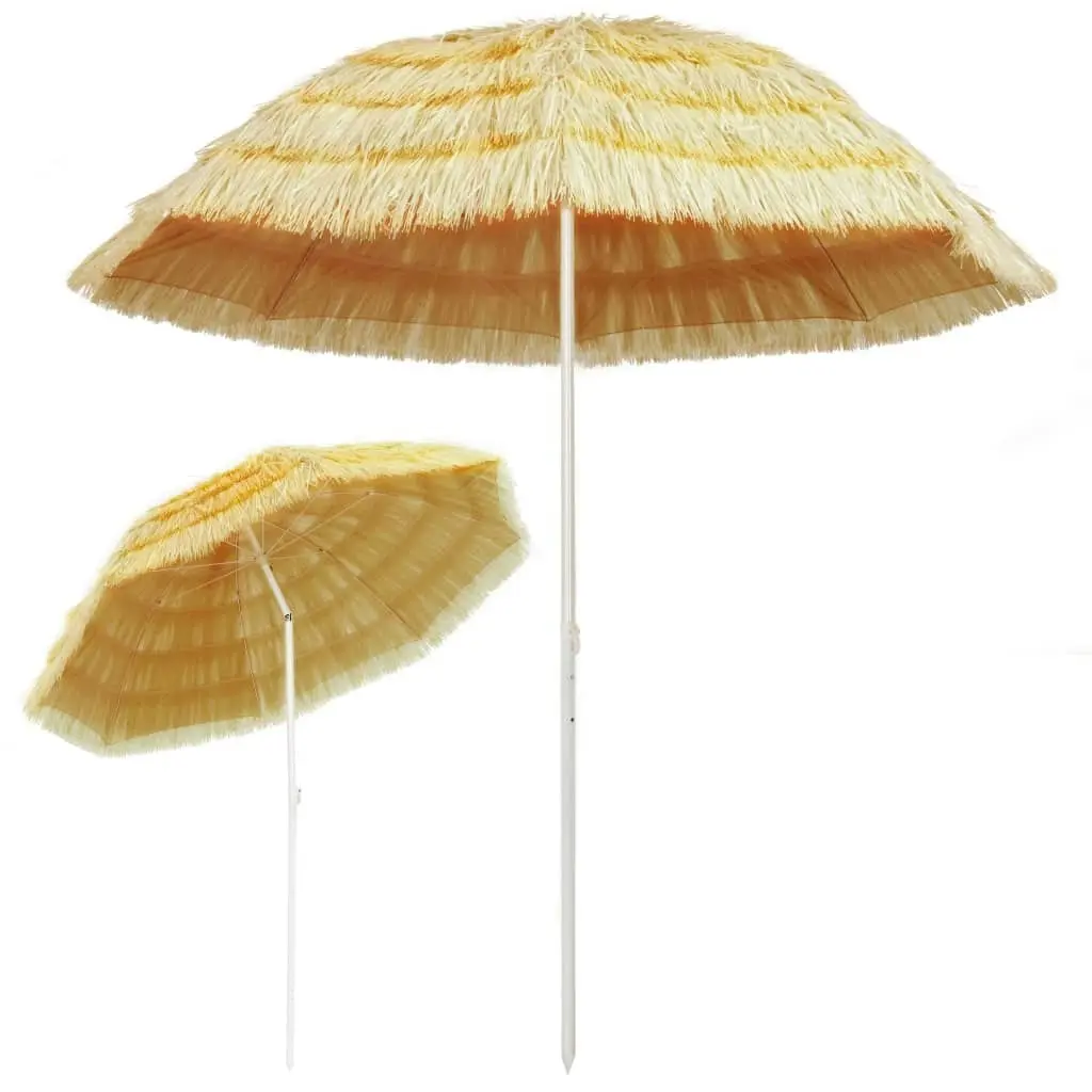 Beach Umbrella Natural 240 cm Hawaii Style 44548