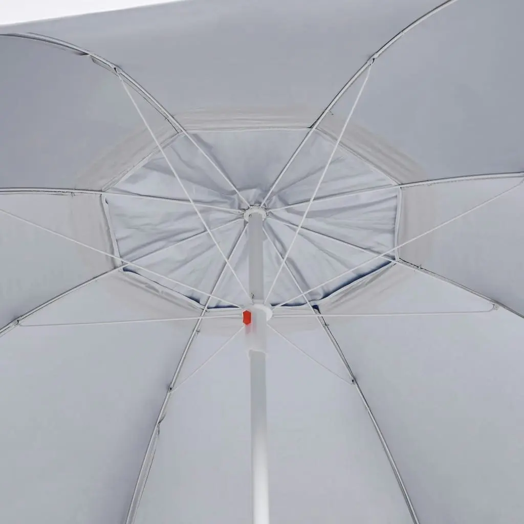 Beach Umbrella with Side Walls Blue 215 cm 318837