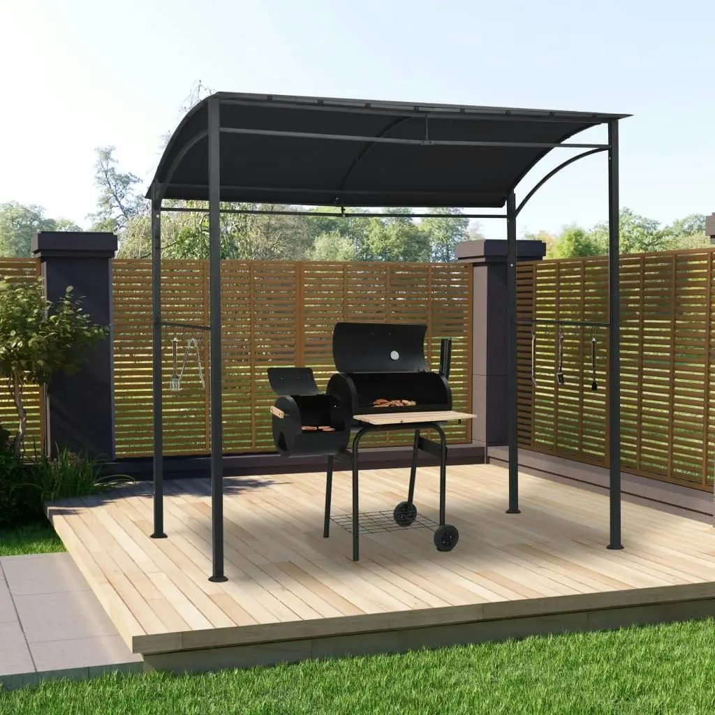 BBQ Gazebo 215x150x220 cm Anthracite Steel 48603