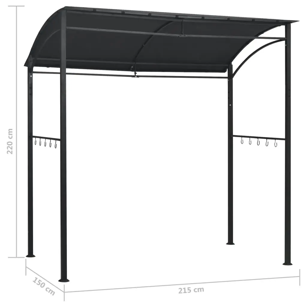 BBQ Gazebo 215x150x220 cm Anthracite Steel 48603