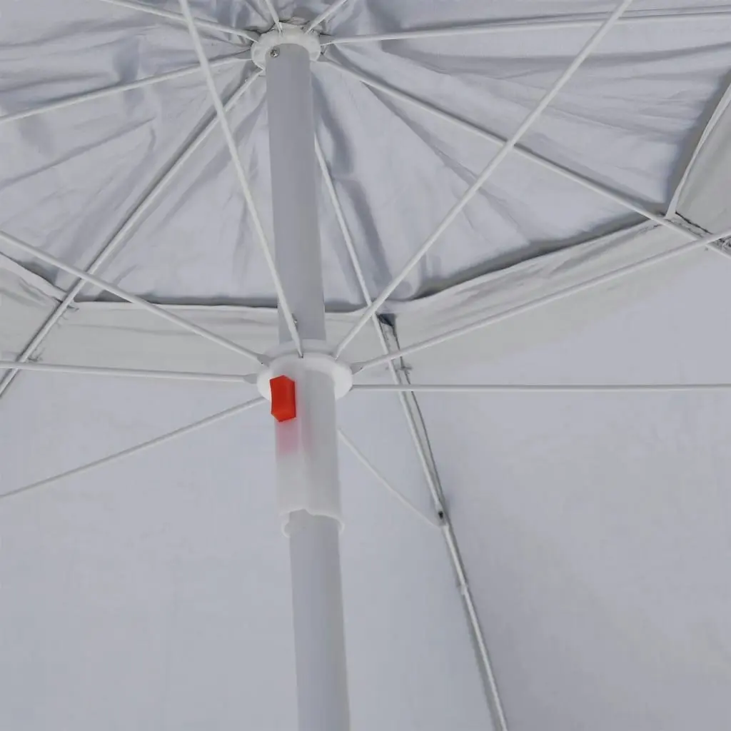 Beach Umbrella with Side Walls Sand 215 cm 318836